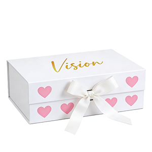 Boîte cadeau de luxe en carton recyclé pour mariage, anniversaire, logo personnalisé, estampage à chaud doré, lamination mate, bougie - Product Image 3