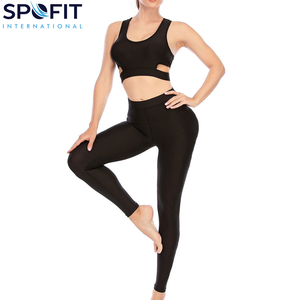 Conjunto de Yoga para Mujer de Última Moda, Cintura Elástica Sólida, Alta Calidad, 2 Piezas, Transpirable, Ecológico, Bajo MOQ, Venta Directa de Fábrica - Product Image 1