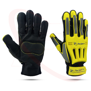 Gants de travail de Protection des mains anti-impact de mécanicien industriel robuste 2024 gants de travail de champ pétrolifère gants en cuir - Product Image 1