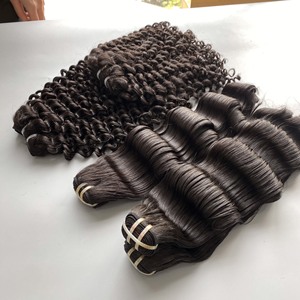 Best Vietnamese Human Hair Weft Hair <b>Extensions</b> Natural Color Loose Deep Wave, Water <b>Curly</b> Hair Bouncy Shiny - Product Image 5