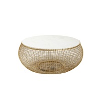 Tables basses gigognes modernes exclusives en métal antique doré pour chambre à coucher et salon Tables imbriquées en fer au nouveau design unique