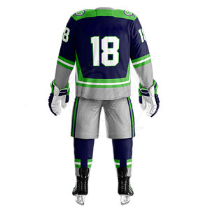 Uniforme de equipo de hockey sobre hielo de moda, ajuste cómodo, jersey transpirable, pantalones duraderos, equipo ajustable para partidos de práctica - Product Image 5