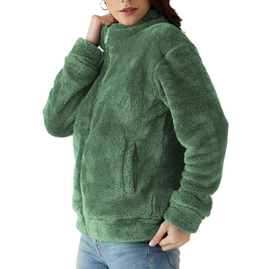Women's Hooded Zipper Sherpa <b>Fleece</b> <b>Jackets</b> <b>with</b> Faux Fur <b>Lining</b> Premium Quality Breathable Winter Custom Fit - Product Image 2