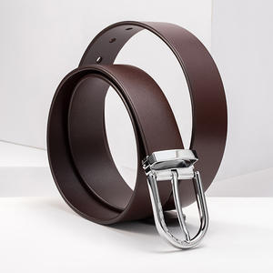 Ceinture en cuir de vache véritable de haute qualité, de style formel et écologique, avec boucles à épingles carrées en alliage. - Product Image 5