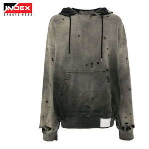 Ropa de invierno Desgastado Sun Faded Hoodie Algodón/Poliéster Peso pesado Lavado ácido French Terry con logotipos personalizados - Product Image 3