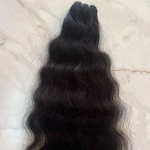 Cheveux humains vierges bruts 100% de qualité supérieure, provenant directement de l'usine indienne, 105 g, lisses/bouclés/ondulés naturels - Product Image 1