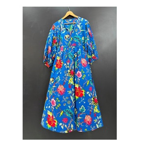 เดรสมิดิมีพู่พิมพ์ลายลำลองสำหรับฤดูร้อนผ้าฝ้าย100% สำหรับการช้อปปิ้งในวิทยาลัยและวันสบายๆจากอินเดีย - Product Image 1