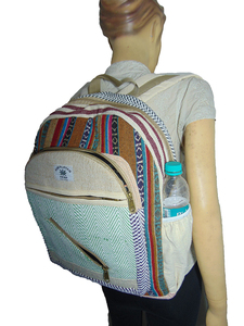 Hemp Fabric <b>College</b> <b>Bags</b> Travel <b>Bags</b> Hemp Women's Backpacks Sling <b>Bag</b> Hemp Messenger Handbag - Product Image 2