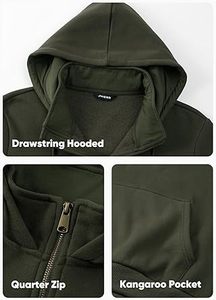 Sudaderas con capucha informales de invierno para hombre Color sólido 100% algodón Ajuste regular Ropa de moda ecológica de secado rápido - Product Image 4