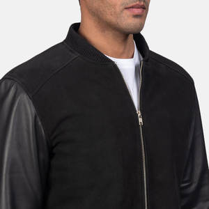 Veste matelassée pour homme en cuir véritable souple, effet vieilli, avec col montant et logo frontal, réversible, design écologique pour l'hiver - Product Image 6