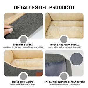 Cuccia per Cani Meccanica Lavabile Riscaldante Portatile Confortevole con Rivestimento in Morbido Pile Antiscivolo Traspirante in Fibra di Poliestere Polare - Product Image 3