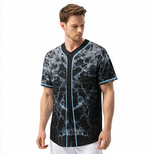 Deportes Béisbol Sublimación Jersey Camisa Top Hombres Manga corta Camiseta de pelota suave Hombres - Product Image 1