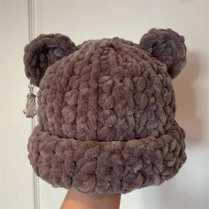 Gorros de Ganchillo Hechos a Mano al por Mayor, de Alta Calidad, Lindos, de Acrílico, con Diseños Comunes, Modernos, para Otoño e Invierno, Unisex, para Adultos - Product Image 3