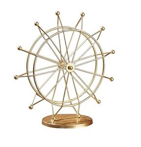 Diseño abstracto de lujo, Metal decorativo para el hogar, dorado, elegante y más exigente, escultura de mesa de tamaño largo para decoración del hogar. - Product Image 5