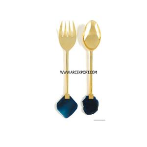 Gold & Silver Luxury <b>Spoons</b> Set Modern New Design Tabletop Dinnerware Latest Top Quality <b>Spoon</b> Brown Color Flatware In Low Price - Product Image 5
