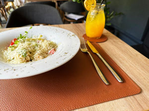 Eco Friendly Genuine Leather <b>Place</b> <b>Mat</b> for Restaurant Dining Waterproof Heat Resistant Smell Proof Heavy Duty Durable LPM-0014 - Product Image 6