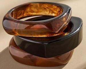 Luxury Handmade Waterproof Resin Bangle Bezel Set Unique Shape <b>Real</b> <b>Flower</b> Petals Elegant Transparent Unisex Jewelry Custom - Product Image 2