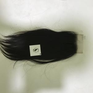 Extension de cheveux humains vierges à Double dessin, cuticules alignées, noir, naturel, lisse, taille 4x4, Swiss HD, fermeture en dentelle, cheveux indiens crus - Product Image 6