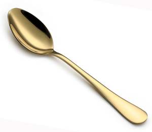 Ensemble de couverts en acier inoxydable doré comprenant un couteau à beurre, des pinces alimentaires, une cuillère à servir fendue, une fourchette, élégants ensembles de service en métal - Product Image 6