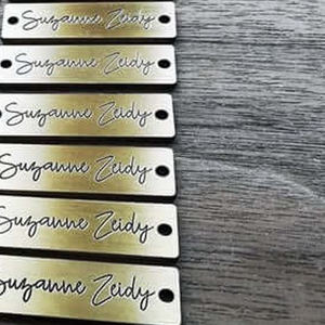 Saco De Vestuário Personalizado Acessórios placa OEM ouro Metal Marca Logotipo Vestuário Etiqueta Name tag Marcas de vestuário - Product Image 4