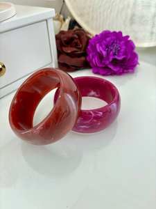 Brazaletes de resina transparente para mujer, ligeros, hechos a mano y accesorios incrustados en la naturaleza - Product Image 3