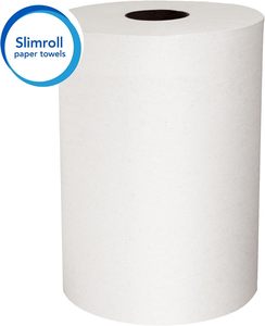 Scott Slimroll White <b>Paper</b> Towel Roll, 8" x 580 ft, 1-Ply, 6 Rolls/Case (12388) - Product Image 4