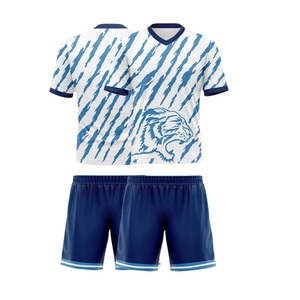 Uniforme de football à manches courtes de qualité supérieure avec logo personnalisé imprimé, confortable et respirant, service OEM disponible - Product Image 3