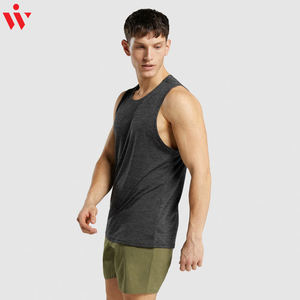 Débardeurs de gym personnalisés OEM pour hommes, vêtements de sport décontractés de haute qualité en polyester respirant, impression 3D, décoration, tissage tricoté - Product Image 3