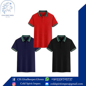 Manches courtes personnalisées de style solide pour les hauts de t-shirts polo Conception de texte et de logo personnalisable décontractée - Product Image 3