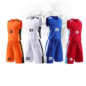 Uniformes de basket-ball de tailles pour hommes et femmes de vente chaude ensembles de tissu respirant conçus sur mesure - Product Image 1