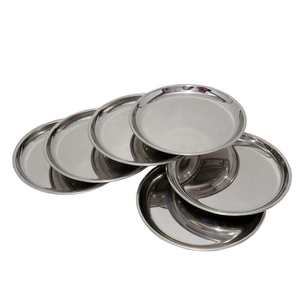 Assiette Thali Traditionnelle Indienne en Acier Inoxydable de Qualité Supérieure, Écologique, Durable, pour Servir les Repas de Mariage, Prix de Gros - Product Image 2