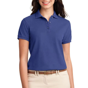 Customized <b>Women's</b> Plus Size Short Sleeve for <b>Polo</b> <b>Shirt</b> Breathable Casual Style with Embroidered Logo - Product Image 3
