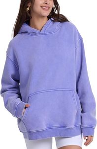 FAIABLE Womens Oversized Acid Wash Hoodie Unisex Heavyweight Cotton Hoodies Fleece Vintage Washed Sudadera Mujeres Hombres - Product Image 2