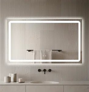 Specchio Led bagno con lampada retroilluminante specchio trucco grande parete regolabile smart specchio