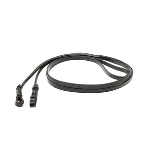 1.40m Long Slim Round <b>Stitched</b> Double Bridle Reins 14mm Wide Without Stops Made English Oiled Harness Leather Horse <b>Products</b> - Product Image 1