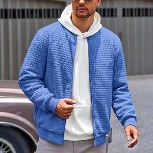 Último diseño al por mayor hombres Vintage Denim Bomber chaqueta invierno ligero cremallera Logo impresión ropa Casual 2025 - Product Image 5