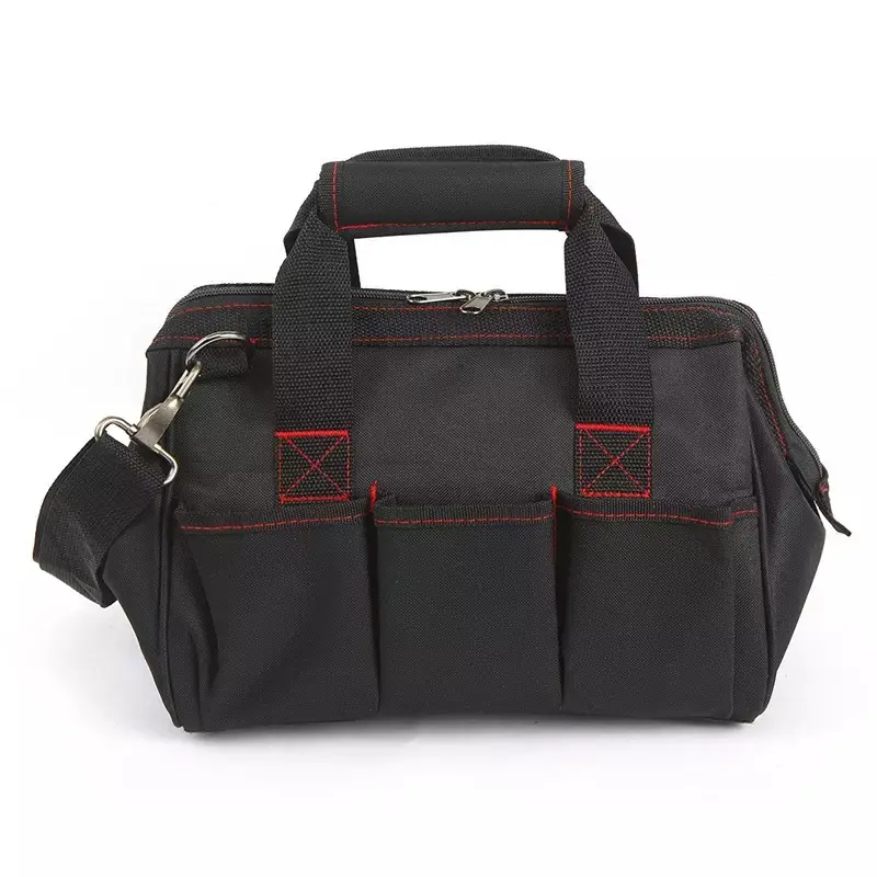 New Heavy Duty Close Top Wide Mouth Storage Electrician Tool Bag With Padded Adjustable Shoulder Strap