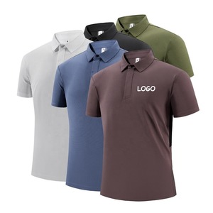100% polyester polos de golf pour hommes Logo personnalisé 175 grammes confort évacuation de l'humidité Cool athlétique Fit 4-way Stretch - Product Image 5