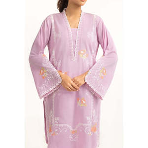 Ensemble coordonné bohème violet clair en tissu poly slub brodé pour femme, tenue 2 pièces printemps/été, tailles XS XXS XL - Product Image 6