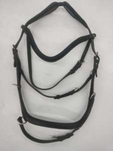 Bride de course de chevaux en cuir réglable de qualité supérieure avec des licous solides et durables pour l'équitation et les chevaux de course - Product Image 6