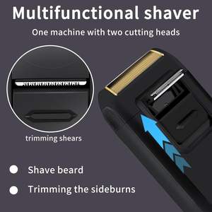 Rasoir électrique sans fil portable avec triple lame, chargeur USB et brosse de nettoyage, mini rasoir rotatif pour le visage - Product Image 4