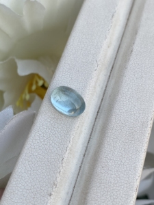 Cabujón ovalado de color superior con piedras preciosas sueltas de Aguamarina de 2,77 quilates con buen brillo para la fabricación de joyas naturales cabujones de Aguamarina - Product Image 3