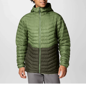 Veste d'hiver en duvet épais pour hommes personnalisée en gros avec traitement enduit à col montant - Product Image 1