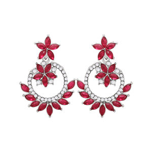 Ensemble de collier en pierre autrichienne Colorstone bijoux en alliage plaqué argent pour anniversaire de mariage et cadeau de fête pour elle - Product Image 5