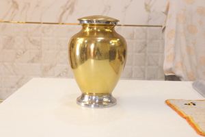 Urne funéraire en métal de style européen classique pour les cendres humaines, d'animaux de compagnie et de bébés - Écologique et durable, plusieurs tailles et designs - Product Image 5