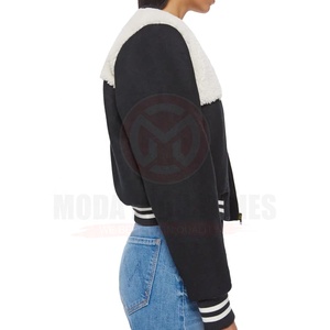 OEM Manufacturer High Quality Men Chenille Embroidery Leather Sleeves Custom Baseball Bomber Letterman Varsity High Street - Product Image 2