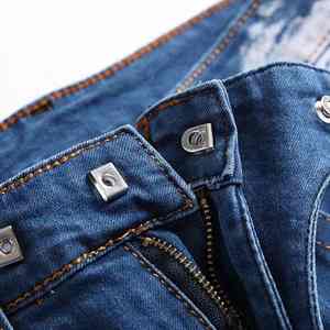 Pantalones de Mezclilla Modernos, Ajustados, de Pierna Estrecha, con Lavado Oscuro, Estilo Elegante, Perfectos para Fiestas y Ocasiones Semi Formales - Product Image 3