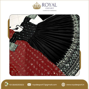 Traje de fiesta bordado de Georgette para mujer, traje largo indio de diseñador de imitación, de boda con Dupatta temporada, venta al por mayor - Product Image 3