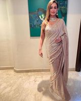 Chemisier en broderie Georgette pour femmes, nouvelle séquence, pour fête de mariage, créateur indien, Collection Sari, vente en gros