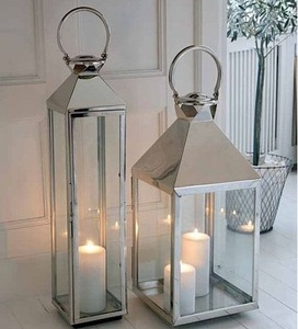 Premium Stainless Steel <b>Lantern</b> Designed For Decorative Appeal In Contemporary Homes And Seasonal Dining Room Decorations - Product Image 1